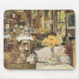 Zimmer der Blumen von Childe Hassam, Vintage-Fine- Mousepad