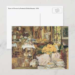 Zimmer der Blumen von Childe Hassam, Vintage Fine Postkarte