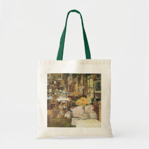 Zimmer der Blumen von Childe Hassam, Vintage Fine Tragetasche