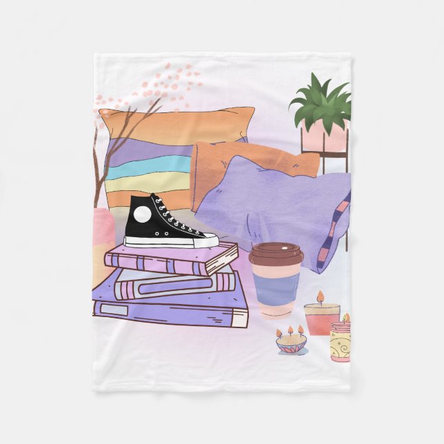 ZIMMER EINES PHANTASTISCHEN TIERES , MÄDCHEN , MAK FLEECEDECKE (Vorderseite)