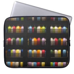 ZIMMER MIT FARBTÜREN LAPTOPSCHUTZHÜLLE