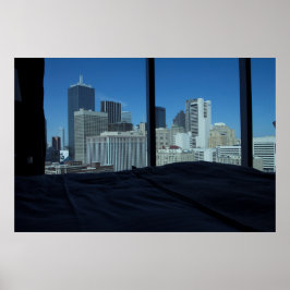 Zimmeransicht von Dallas Skyline, Texas Poster