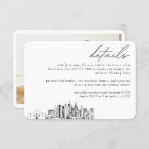 Zimmerdetails des San Antonio Wedding Hotels Begleitkarte