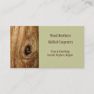 Zimmerei-Holzarbeit-Visitenkarte-Schablone Visitenkarte