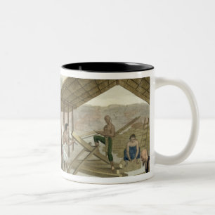 Zimmerei-Werkstatt in Kupang, Timor, überziehen 6 Zweifarbige Tasse