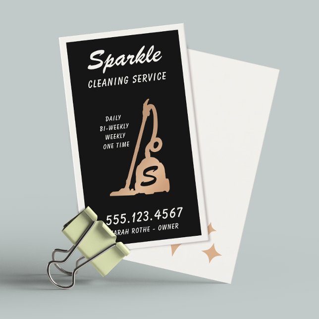 Zimmermädchenservice Retro Housekeeper, schwarz Telefonnummerkarte (Von Creator hochgeladen)