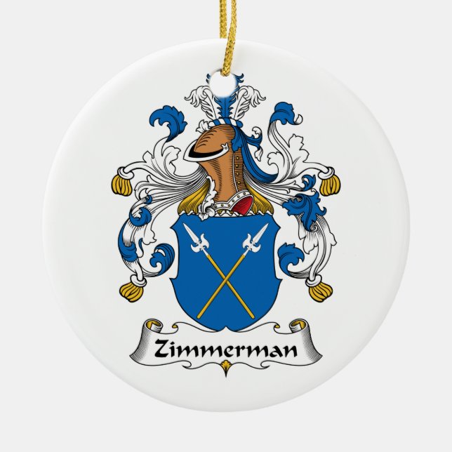 Zimmerman Familienwappen Keramik Ornament (Vorne)