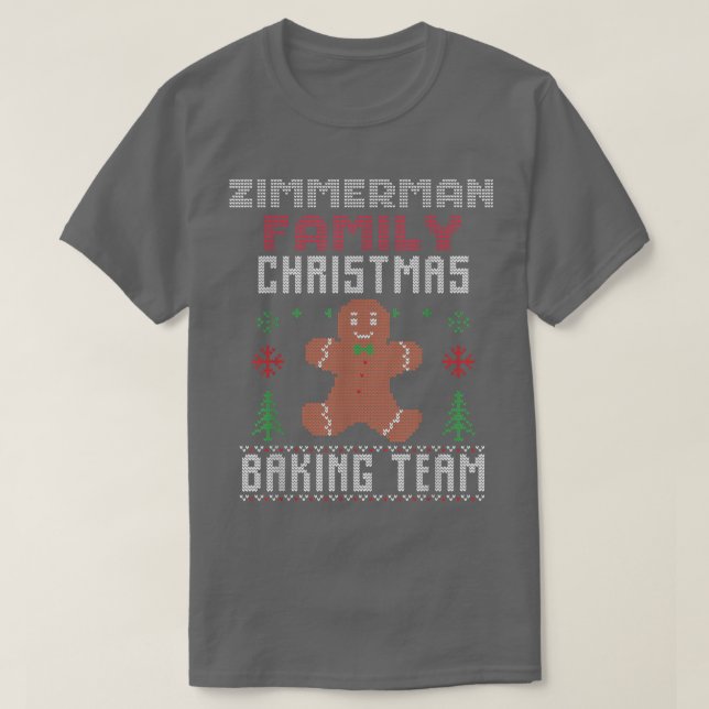Zimmerman Family Christmas Baking Team Matching Gi T-Shirt (Design vorne)