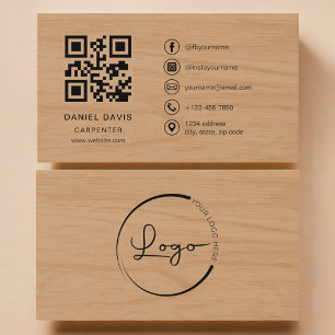 Zimmermann Holz Professioneller QR-Code Visitenkarte