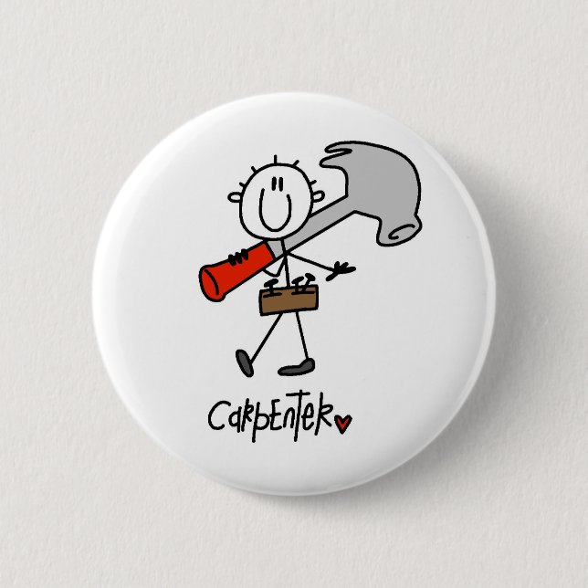 Zimmermann mit Hammer Button (Vorderseite)