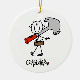 Zimmermann mit Hammer Keramikornament