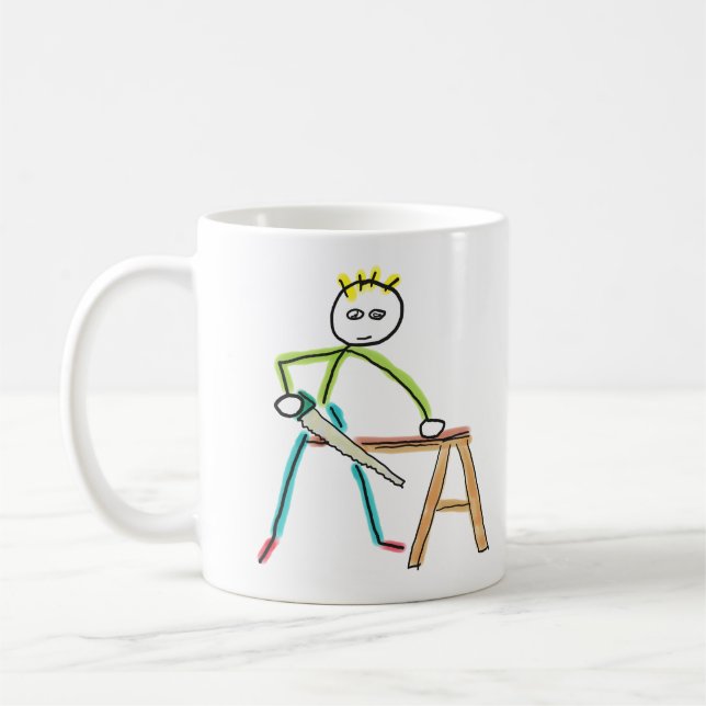 Zimmermann Stickman Kaffeetasse (Links)