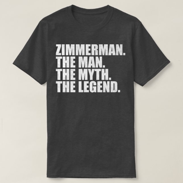 ZimmermanZimmerman Familienname Zimmerman Nachname T-Shirt (Design vorne)