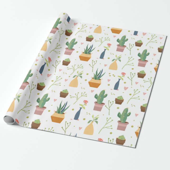 Zimmerpflanzen Geschenkpapier (Ungerollt)