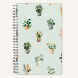 Zimmerpflanzen-Muster Botanisches Design für Innen Notizbuch