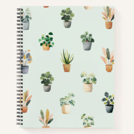 Zimmerpflanzen-Muster Botanisches Innenraum-Pflanz Notizbuch