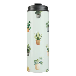 Zimmerpflanzen-Muster Botanisches Innenraum-Pflanz Thermosbecher