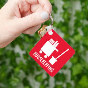 Zimmerreinigung des Hauses Schlüsselanhänger