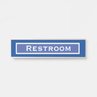 Zimmertürschilder des Restroom Badezimmer Blue