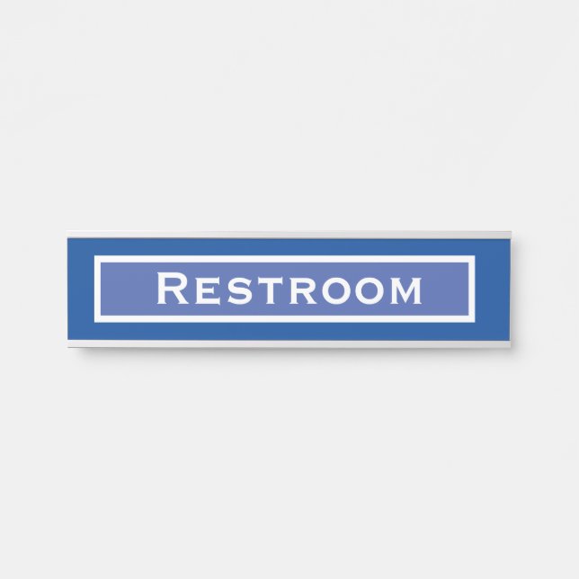Zimmertürschilder des Restroom Badezimmer Blue Türschild (Vorderseite )