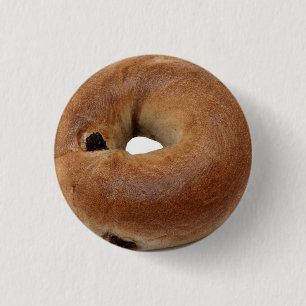 Zimt-Rosinen-Bagel Pinback Knopf Button