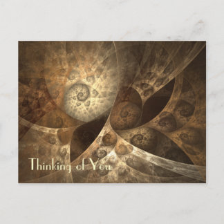 Zimt-u. Ingwer-Fraktal-Kunst Postkarte