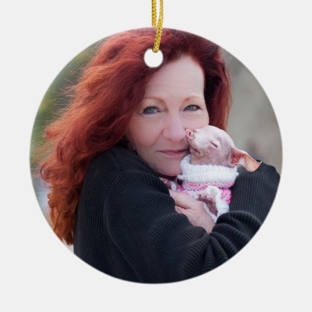 Zimt u. Rosie Verzierung Keramik Ornament (Vorne)