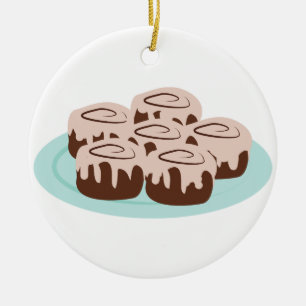 Zimtrollen Keramik Ornament