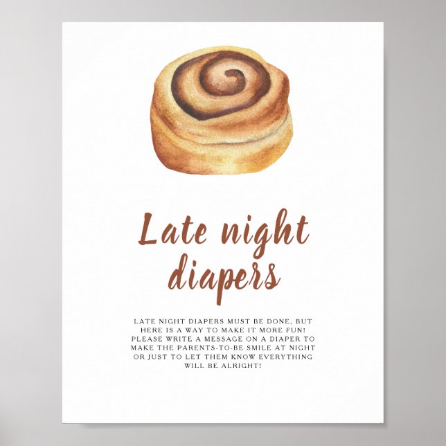 Zimtschnecke - Late-Night-Windeln-Spiel Poster (Vorne)