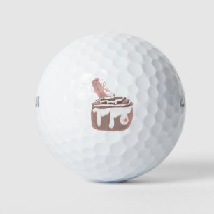 Zimtschnecken-Dessert Handzeichnung Golfball