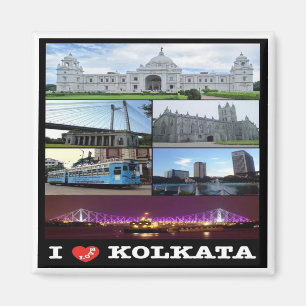 zIN004 KOLKATA, Indien, Asien, Kühlschrank Magnet