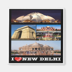 zIN005 i Liebe NEU DELHI, Indien, Asien, Kühlschra Magnet