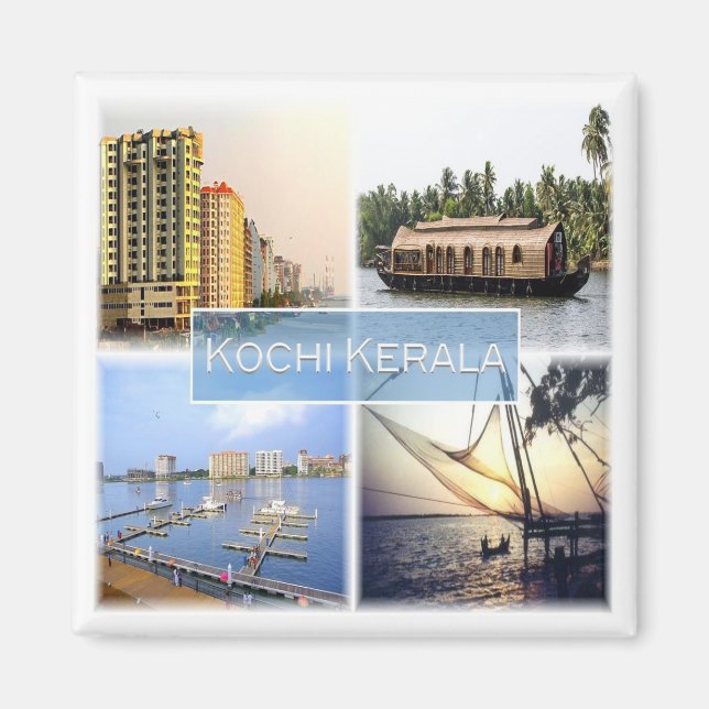 zIN008 KOCHI COCHIN KERALA, Indien, Asien, Kühlsch Magnet (Vorne)