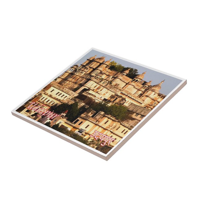zIN016 UDAIPUR City Palace, Indien, Asien Fliese (Seite)