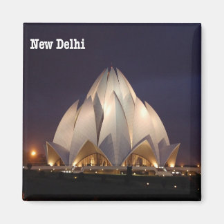 zIN023 LOTUS TEMPLE Neu-Delhi, Indien, Kühlschrank Magnet