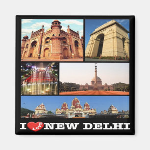 zIN024 i Liebe NEU DELHI, Indien, Asien, Kühlschra Magnet