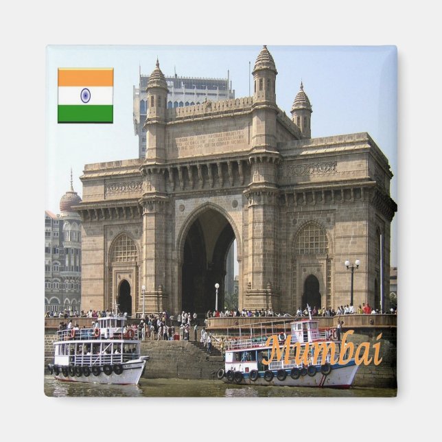 zIN025 MUMBAI, Indien, Asien, Kühlschrank Magnet (Vorne)