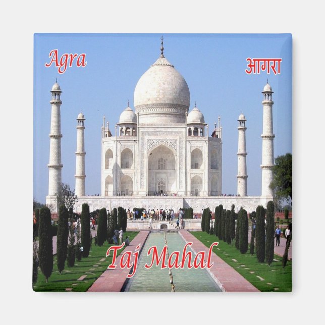 zIN032 AGRA TAJ MAHAL, Indien, Asien, Kühlschrank Magnet (Vorne)