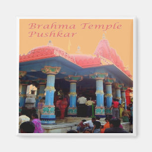 zIN20 Brahma Temple PUSHKAR, Indien, Asien, Kühlsc Magnet