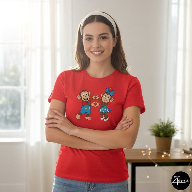 Zina and Mimo make a heart with their hands T-Shirt (Von Creator hochgeladen)