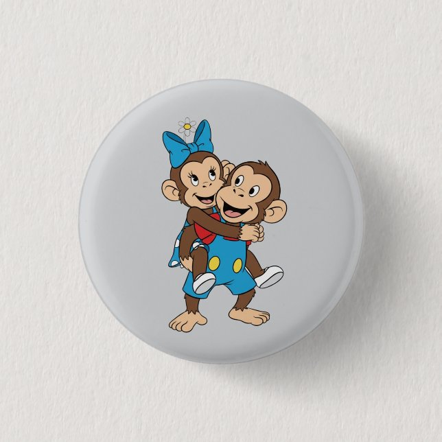 Zina auf Mimos Rücken Button (Vorderseite)