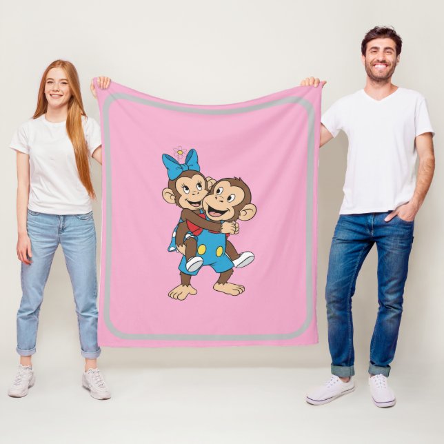 Zina auf Mimos Rücken Fleecedecke (Beispiel)