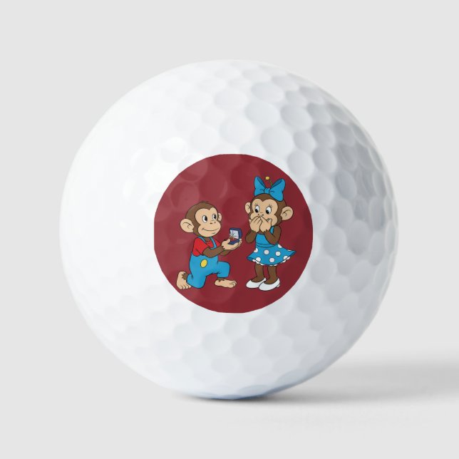 Zina und Mimo und der Heiratsantrag Golfball (Vorderseite)