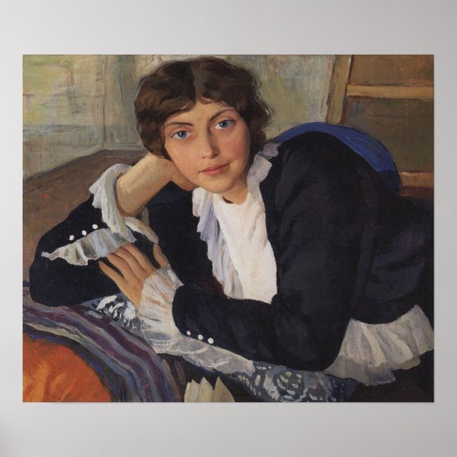 Zinaida Serebriakova Portrait von Lola Braz Poster (Vorne)