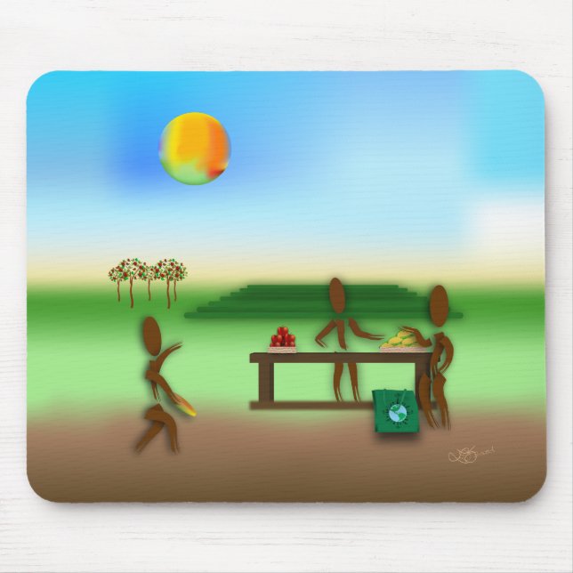 Zinglees ~ Bauernmarkt Mousepad (Vorne)