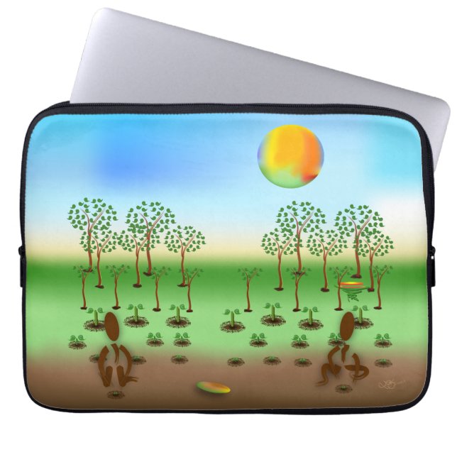 Zinglees ~ Bäume Laptopschutzhülle (Vorderseite)