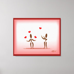 Zinglees~Juggling-Liebe Leinwanddruck