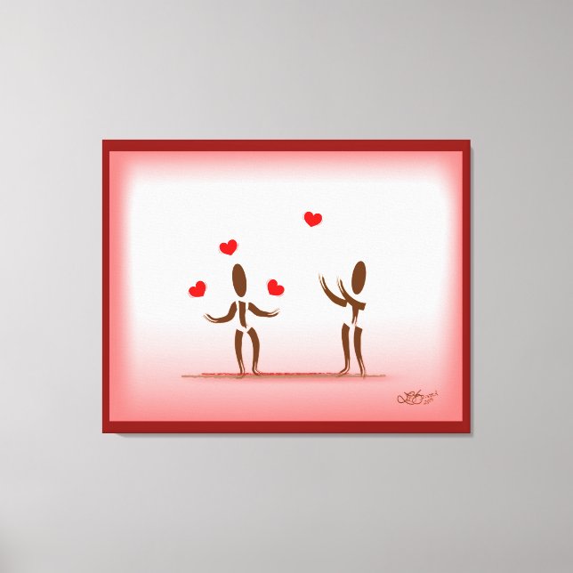 Zinglees~Juggling-Liebe Leinwanddruck (Vorderseite)