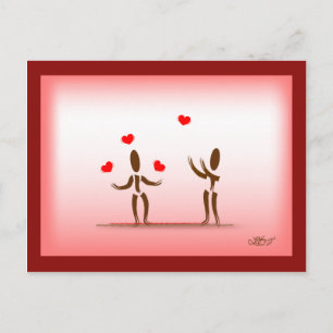 Zinglees~Juggling-Liebe Postkarte