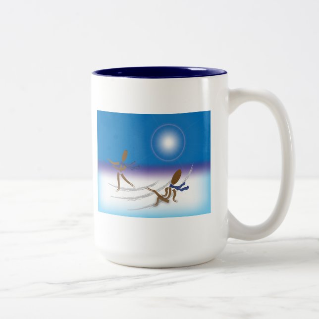 Zinglee's ~ On Ice Zweifarbige Tasse (Rechts)